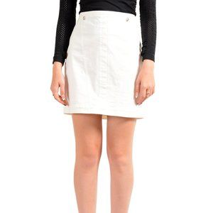 Versus by Versace Women's White Pencil Straight Skirt US L IT 44